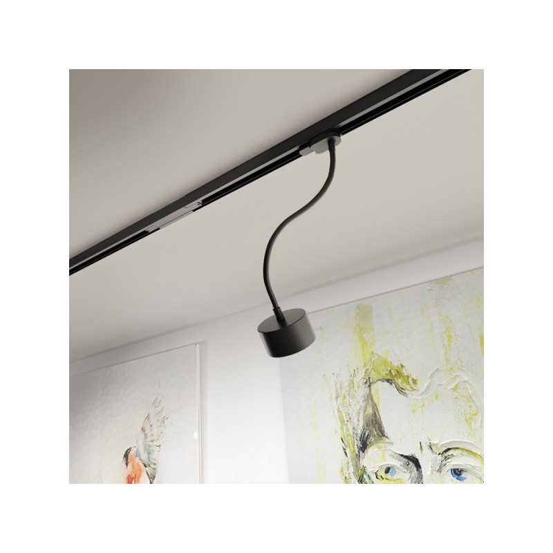 RENDL PIXIE na husom krku pre trojokruh. lištu čierna  230V LED GX53 7W R11769