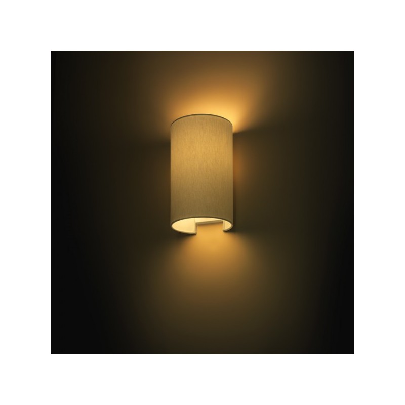 RENDL RON W 15/25 nástenná  Chintz svetlo sivá/biele PVC 230V E27 28W R11557