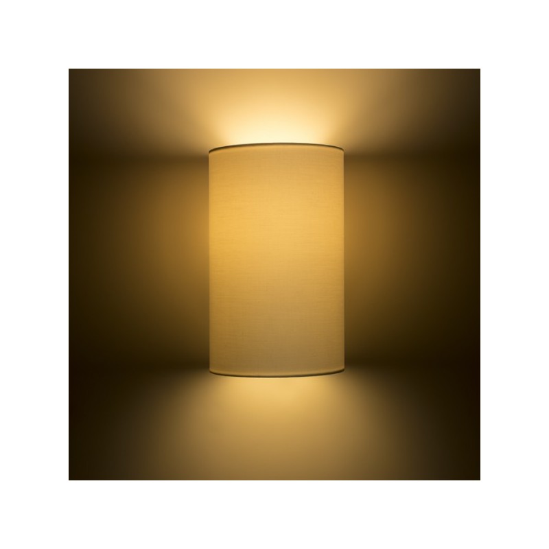 RENDL RON W 15/25 nástenná  Polycotton biela/biele PVC 230V E27 28W R11492