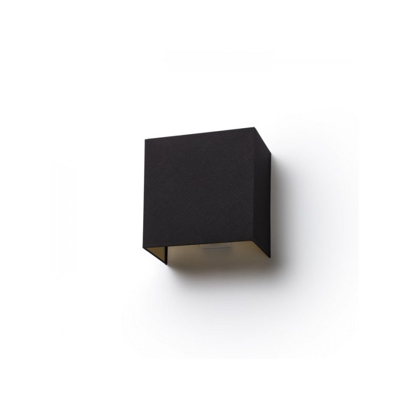 RENDL LOPE W 25/14 nástenná  Pollycotton čierna/zlatá fólia 230V E27 28W R11365