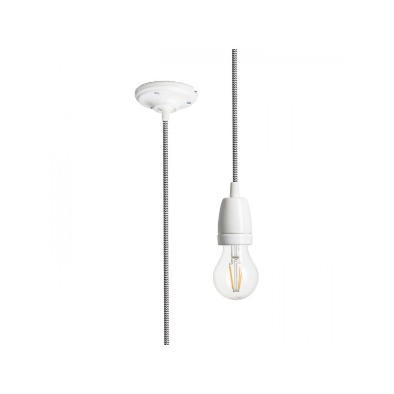 RENDL FABIO závesná sada čierna/biela porcelán 230V E27 42W R10617