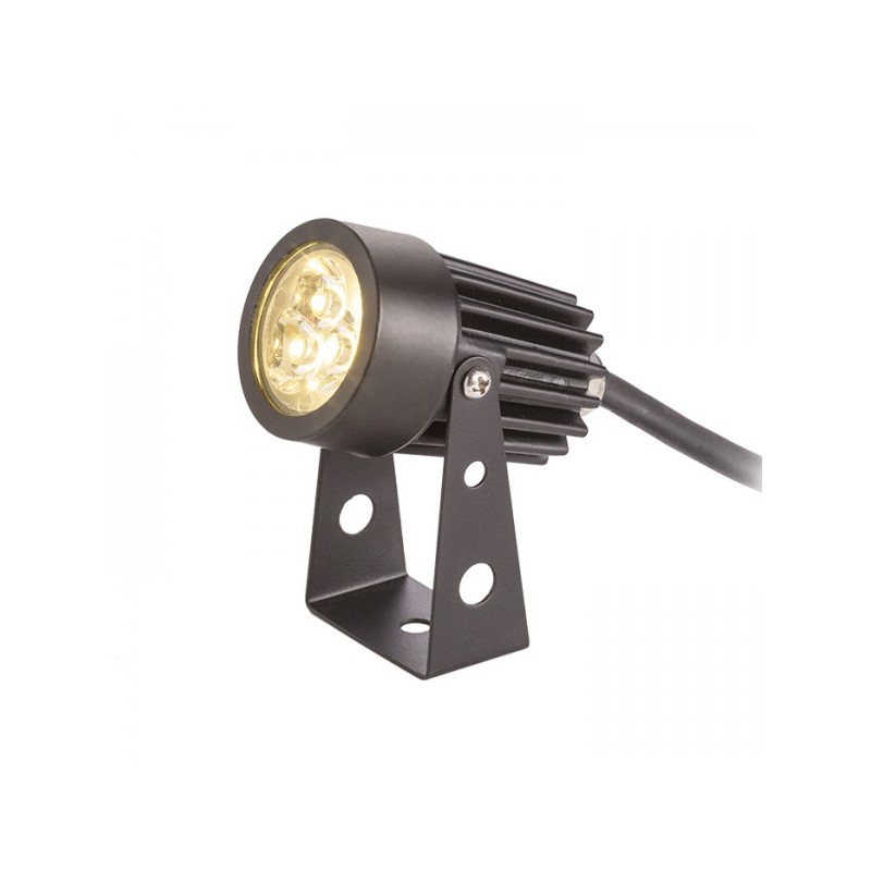 RENDL GUN na bodci čierna  230V LED 3x1W 30° IP65  3000K R10530