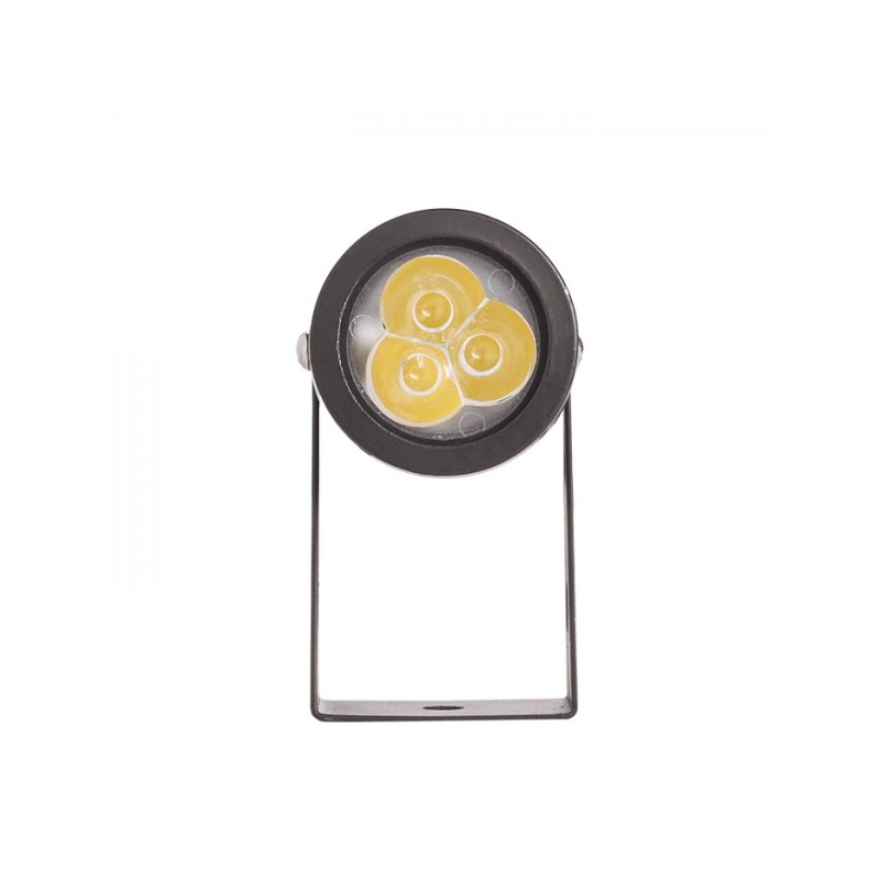 RENDL GUN na bodci čierna  230V LED 3x1W 30° IP65  3000K R10530