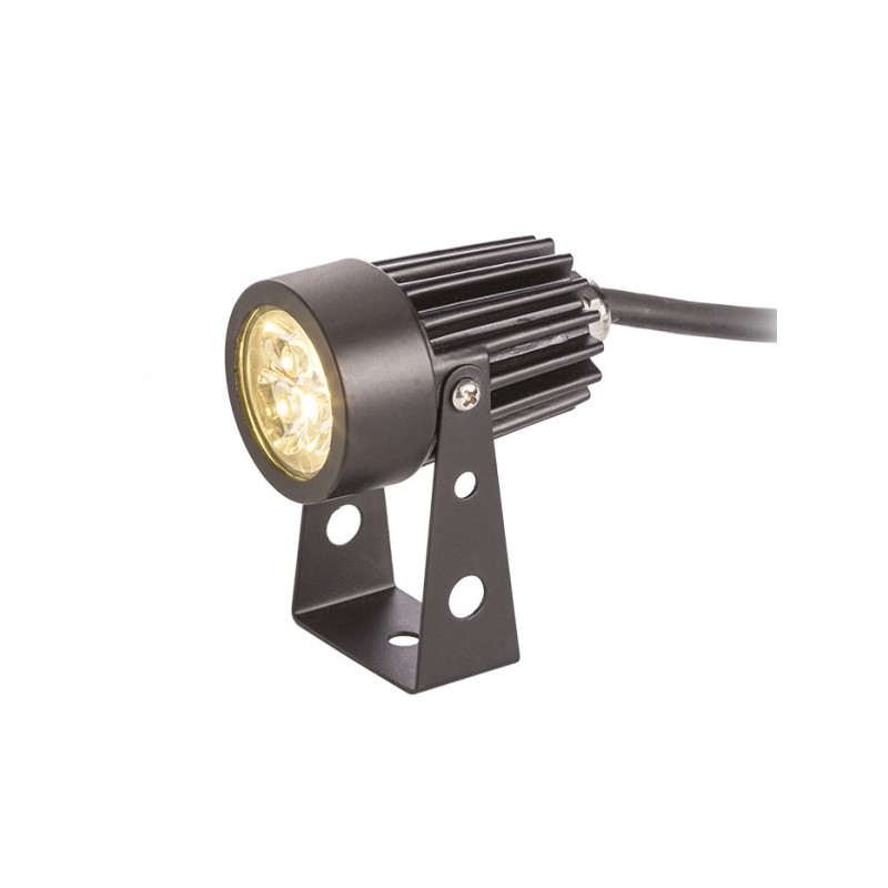 RENDL GUN na bodci čierna  230V LED 3x1W 30° IP65  3000K R10530