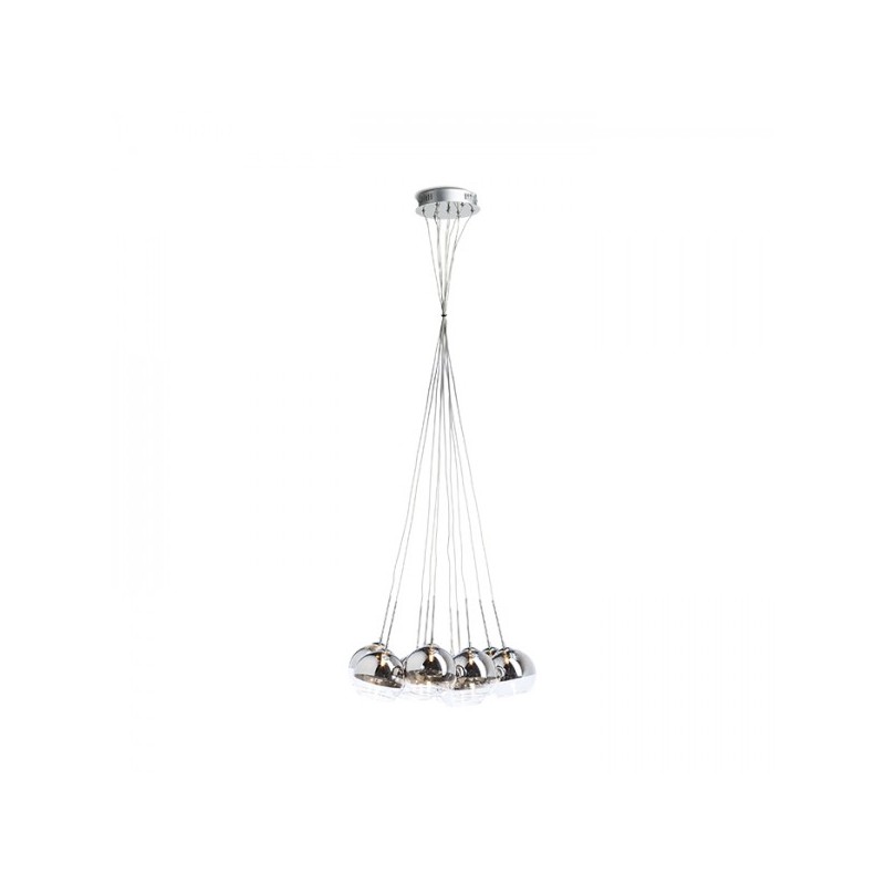 RENDL ASTRAL závesná chrómové sklo/číre sklo 230V/12V G4 10x20W R10513