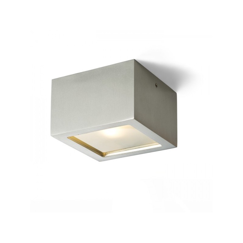 RENDL DEZA štvorcová  hliník/satinované sklo 230V G9 25W IP54 R10166