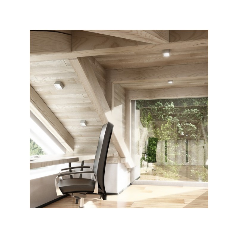 RENDL DEZA štvorcová  hliník/satinované sklo 230V G9 25W IP54 R10166