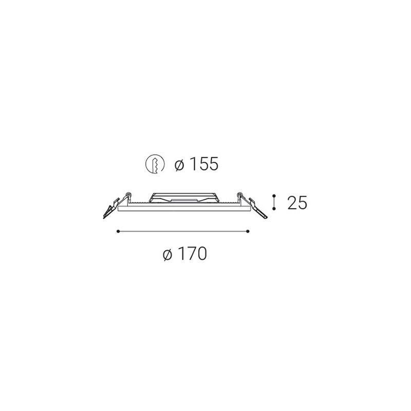 LED2 SLIM-R, M 15W 3000K 2182531