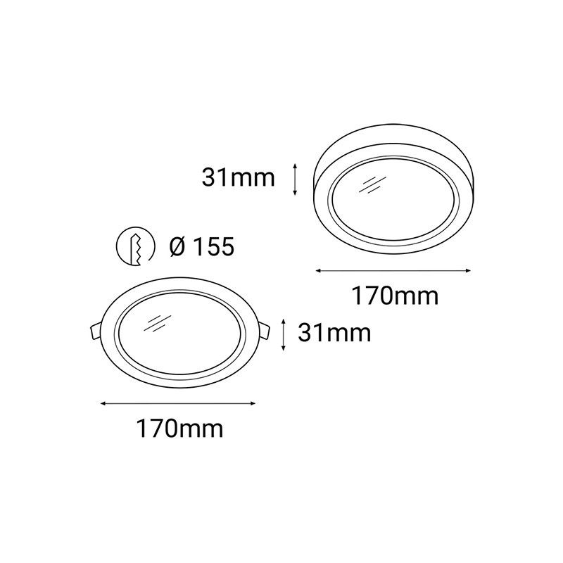 LED2 EASY-R ON, M 12W 4000K 2190741