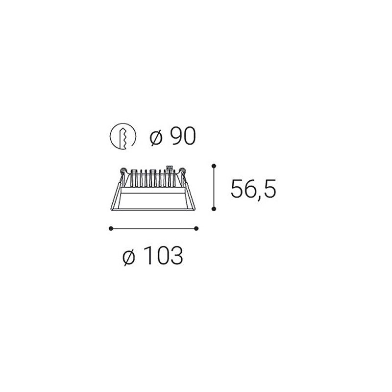 LED2 ZETA XS, W 7W 3000K 2250431