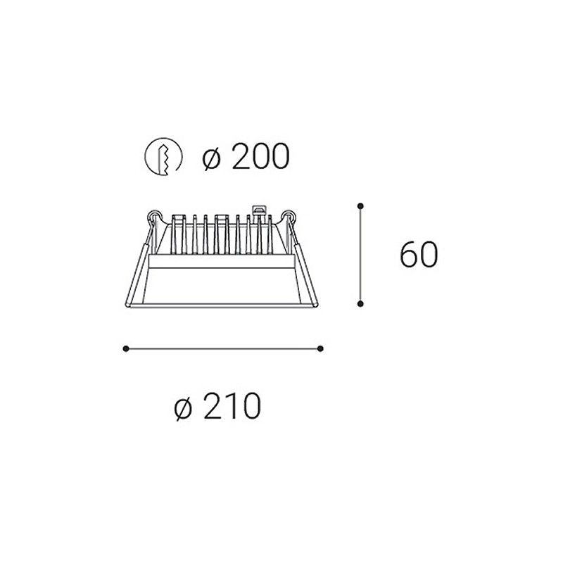 LED2 ZETA L, B 25W 3000K 2250733