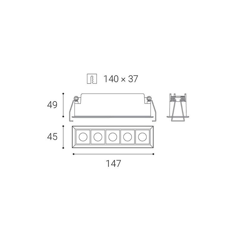 LED2 LINEAR 5, B 10W 3000K 2250933