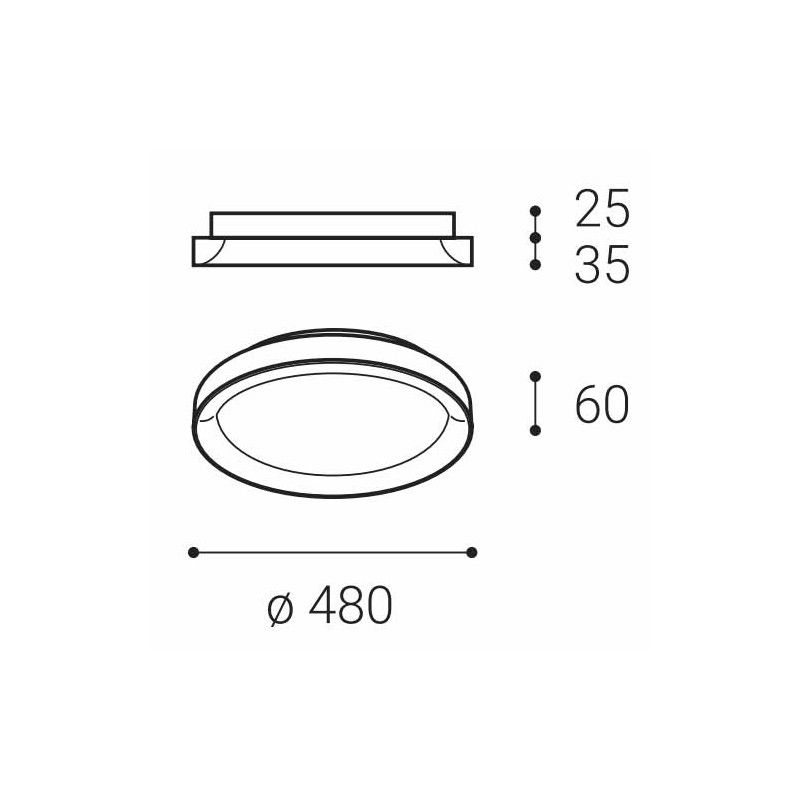 LED2 BELLA SLIM 48, W 38W 2CCT 3000K/4000K 1271651