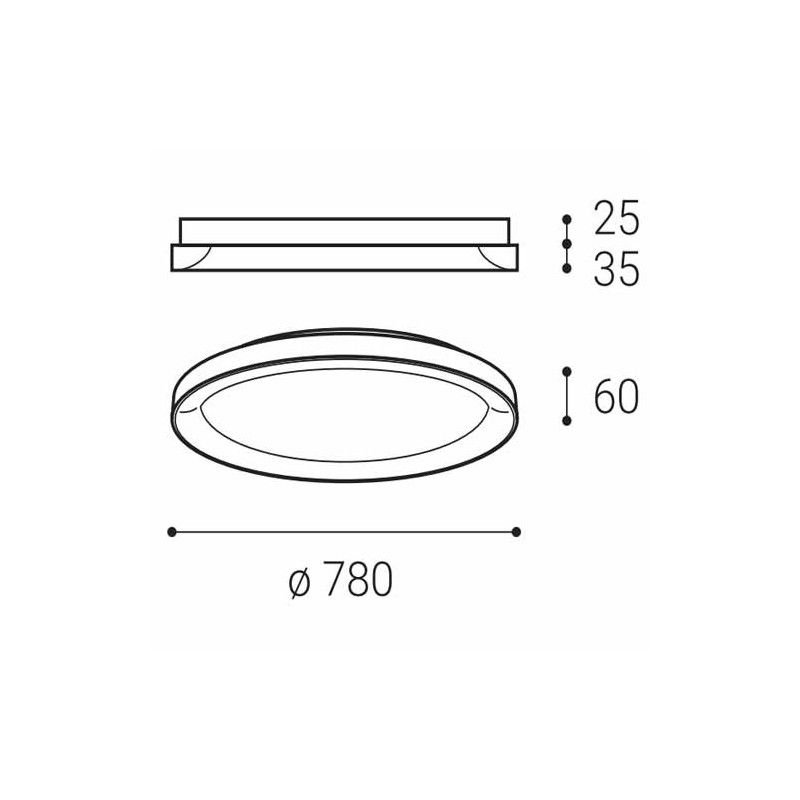 LED2 BELLA SLIM 78, W DIM 60W 2CCT 3000K/4000K 1271751D