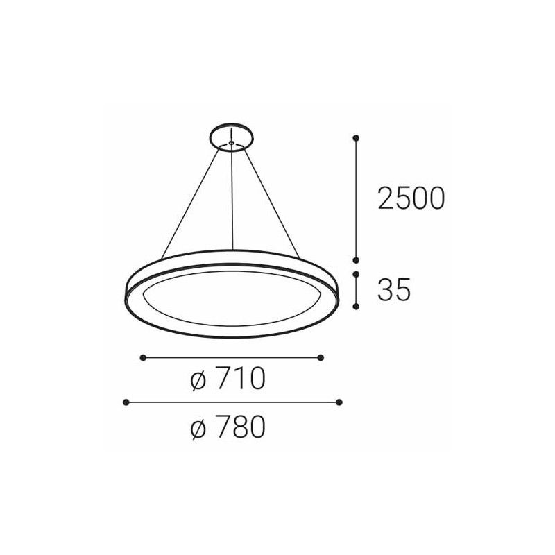 LED2 BELLA SLIM 78 P-Z, CF DIM 60W 2CCT 3000K/4000K 3271958D