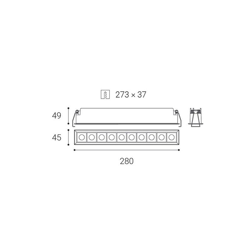 LED2 LINEAR 10, W DIM 20W 3000K 2251031D