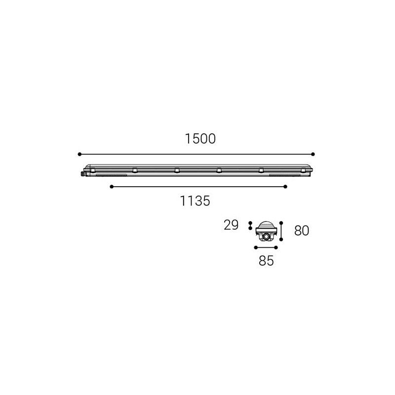 LED2 DUSTER II 150 DIM 29-52W 4000K 1220641D