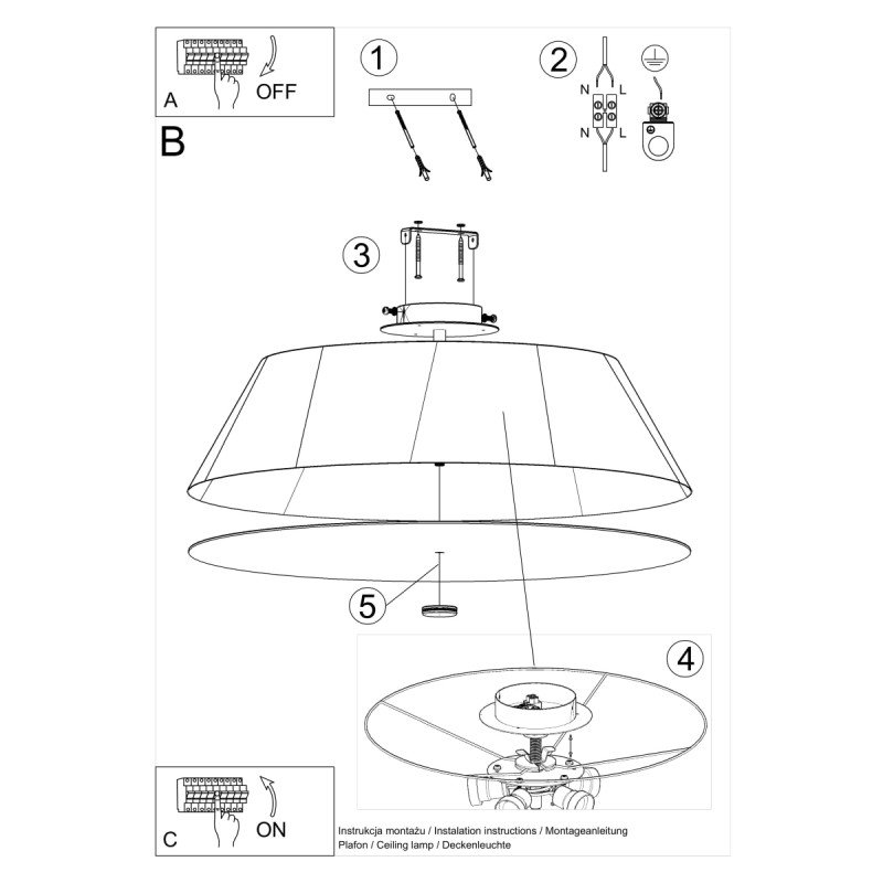 Sollux stropné svietidlo VEGA SL.0768