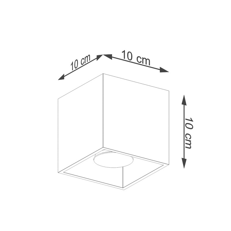 Sollux Stropné svietidlo QUAD 1 zlaté
