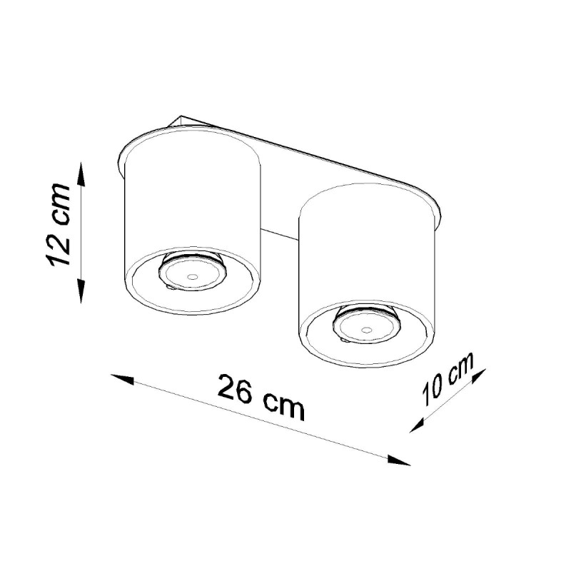 Sollux stropné svietidlo prisadené ORBIS 2 sivé SL.0055