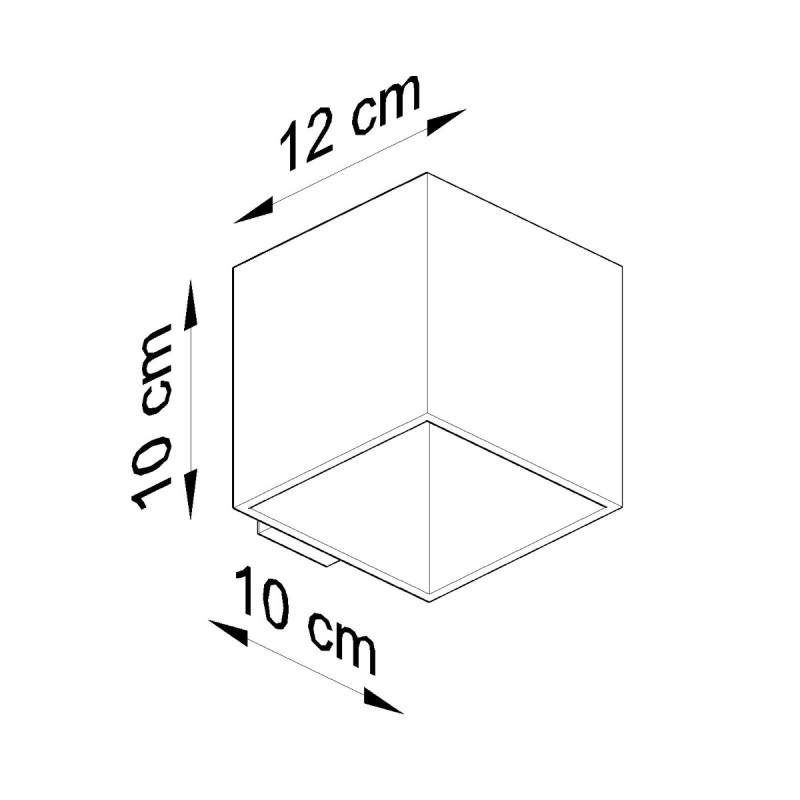 Sollux nástenné svietidlo QUAD 1 čierne SL.0057