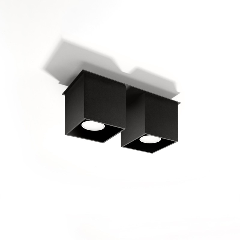 Sollux stropné svietidlo prisadené QUAD 2 čierne SL.0063