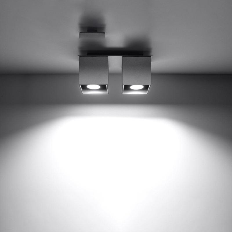 Sollux stropné svietidlo prisadené QUAD 2 sivé SL.0064