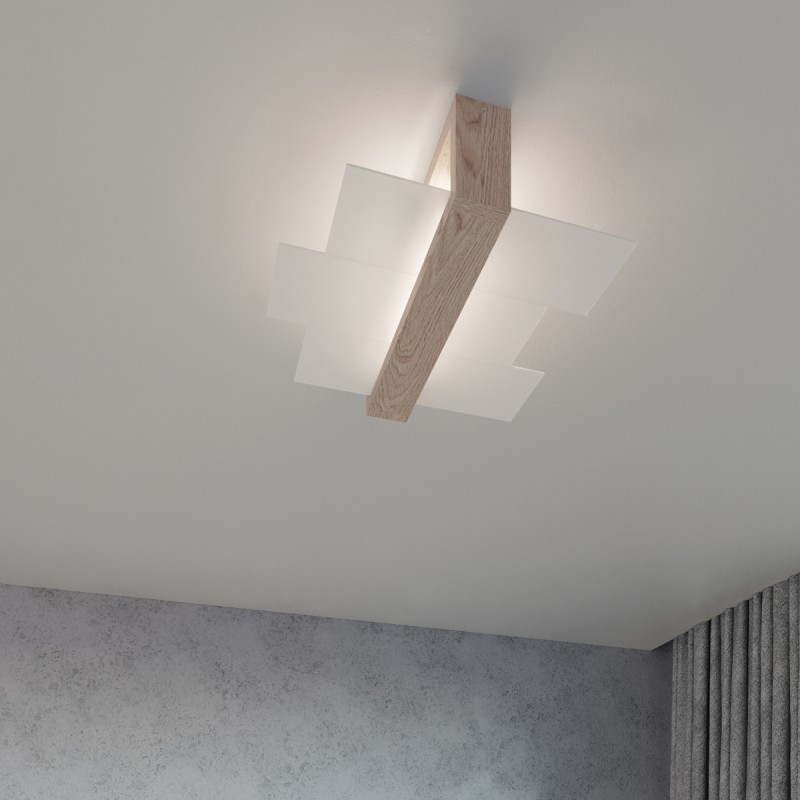 Sollux nástenné svietidlo FENIKS 1 natural drevo SL.0077