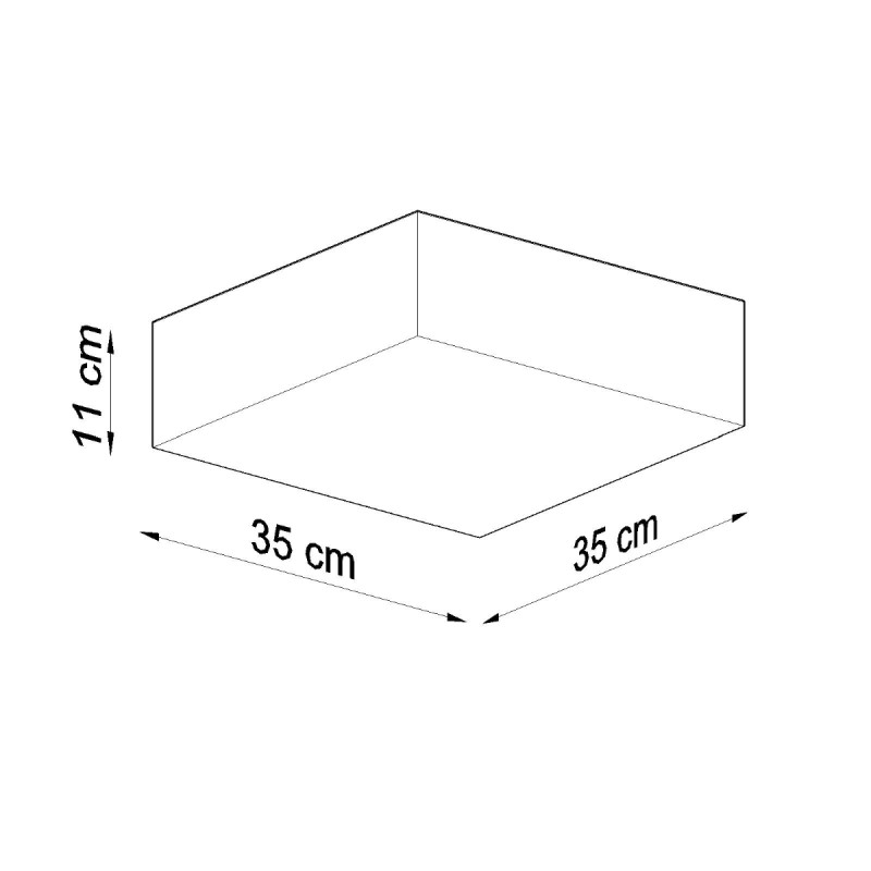 Sollux stropné svietidlo prisadené HORUS 35 čierne SL.0136