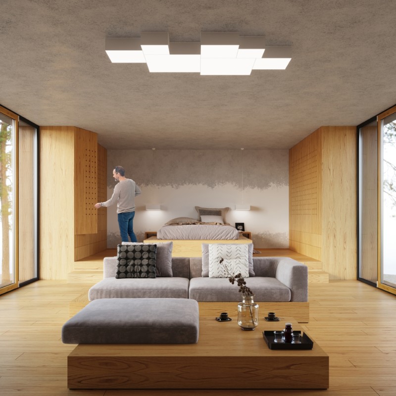 Sollux stropné svietidlo prisadené HORUS 45 biele SL.0141