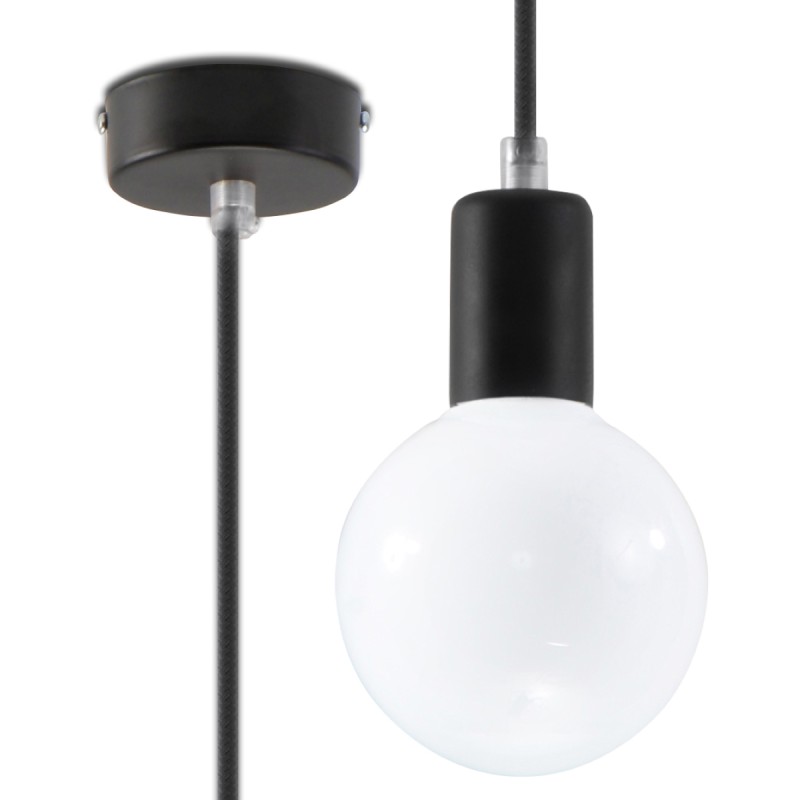 Sollux závesné svietidlo EDISON čierne SL.0152