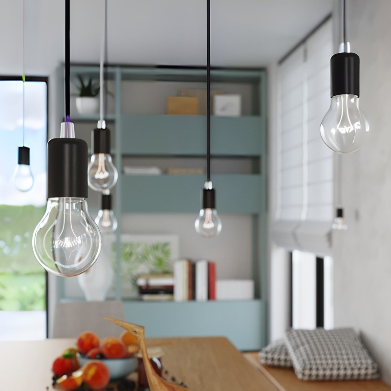 Sollux závesné svietidlo EDISON čierne SL.0152