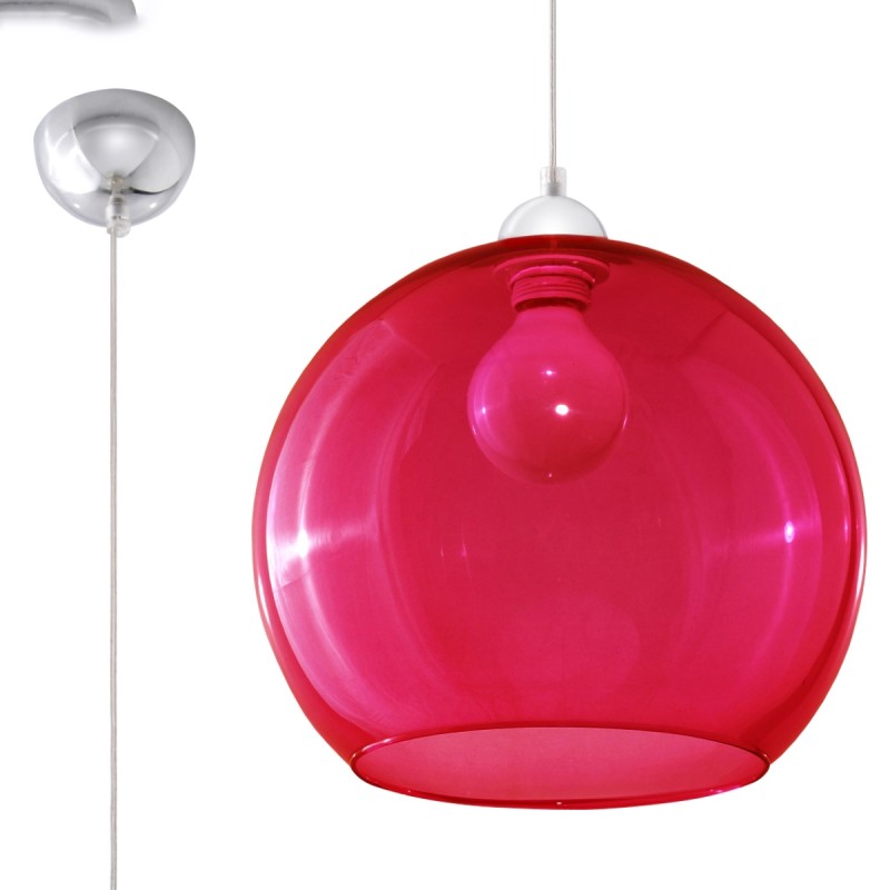 Sollux závesné svietidlo BALL červené SL.0253