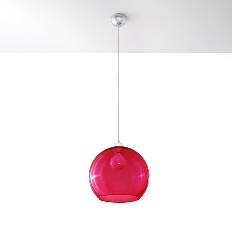 Sollux závesné svietidlo BALL červené SL.0253