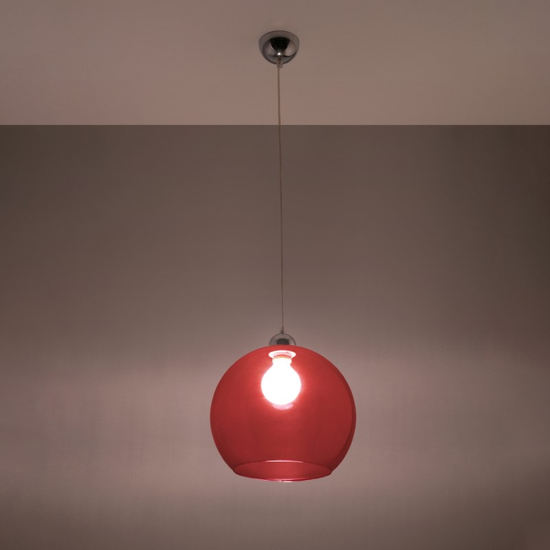 Sollux závesné svietidlo BALL červené SL.0253
