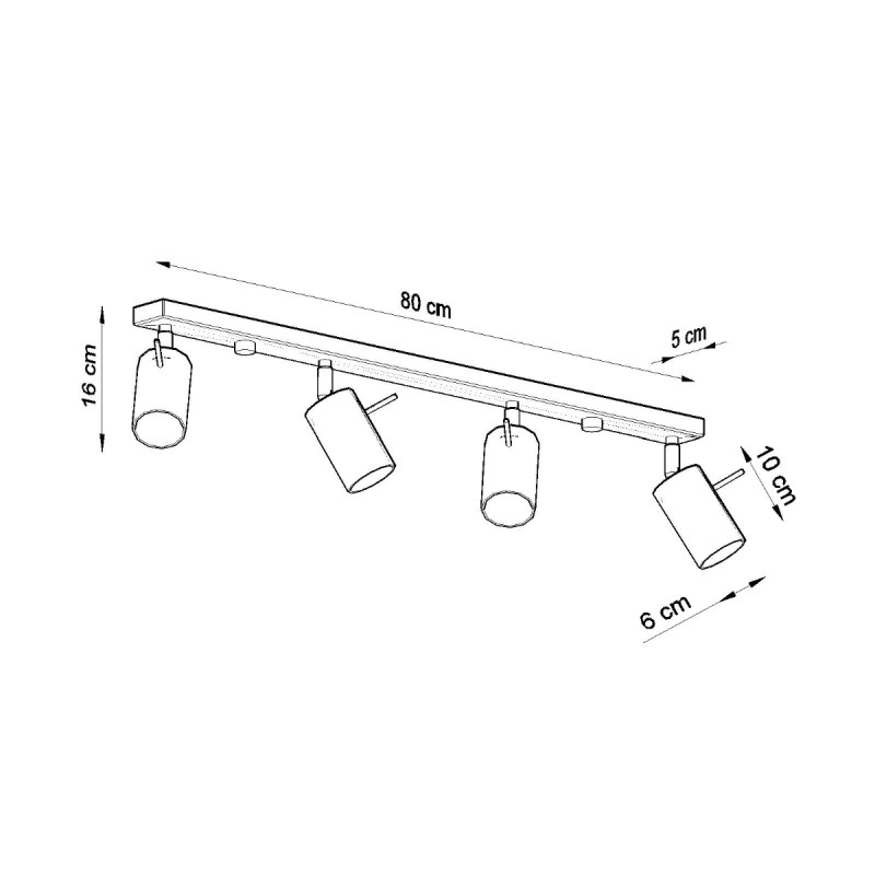 Sollux stropné bodové svietidlo spot RING 4L biele SL.0331