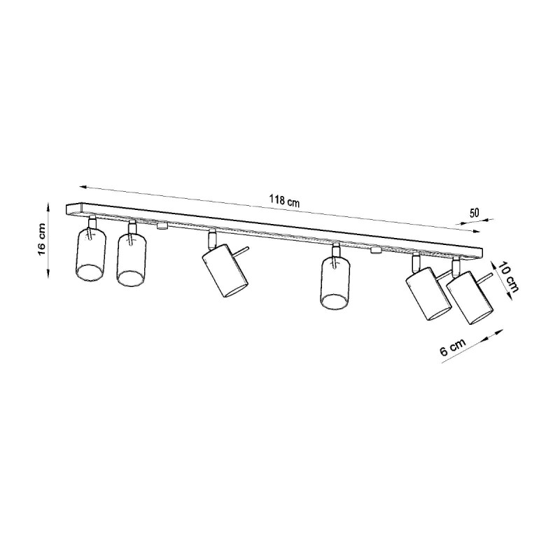 Sollux stropné bodové svietidlo spot RING 6L biele SL.0333