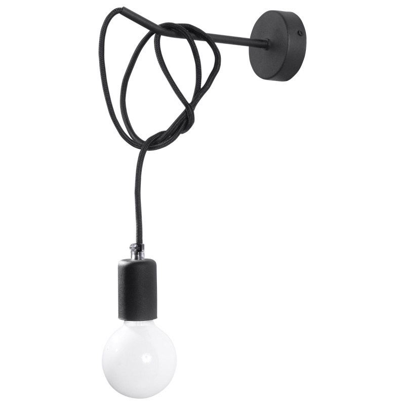 Sollux nástenné svietidlo EDISON čierne SL.0373