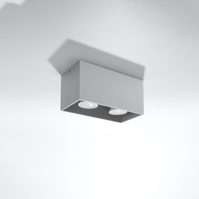Sollux bodové svietidlo povrchové QUAD sivé SL.0382