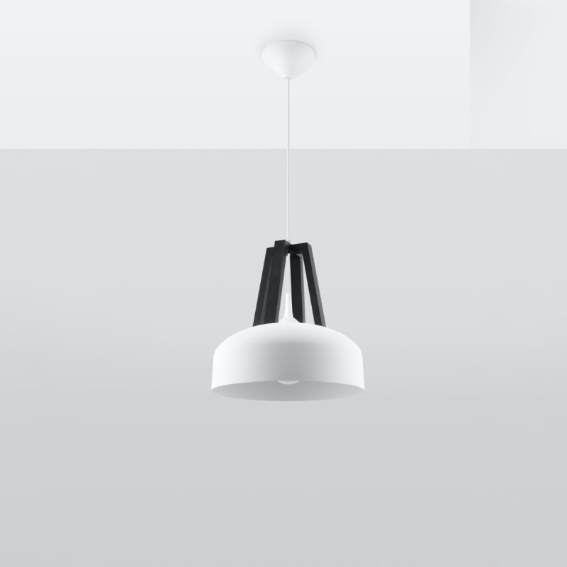 Sollux závesné svietidlo CASCO biele/čierne SL.0387