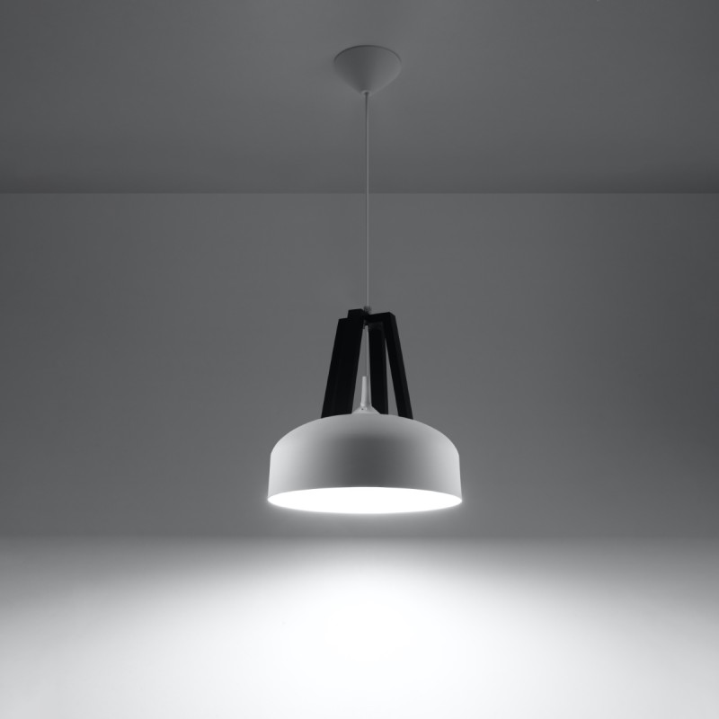 Sollux závesné svietidlo CASCO biele/čierne SL.0387