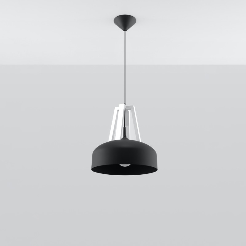 Sollux závesné svietidlo CASCO čierne/biele SL.0389