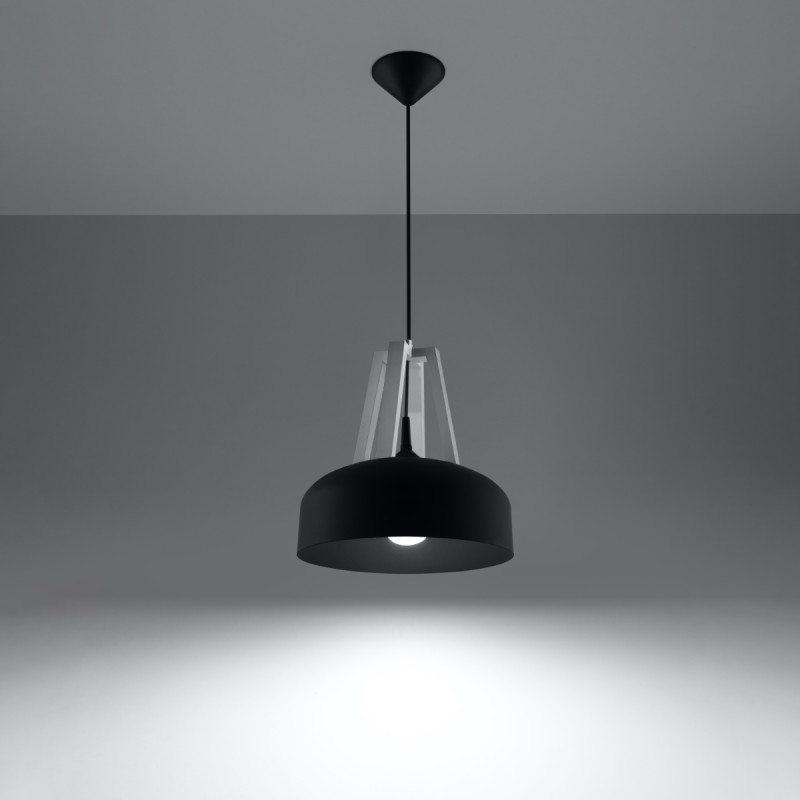 Sollux závesné svietidlo CASCO čierne/biele SL.0389