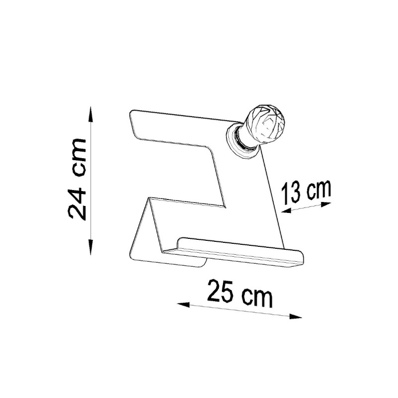 Sollux stolná lampa INCLINE čierne SL.0669