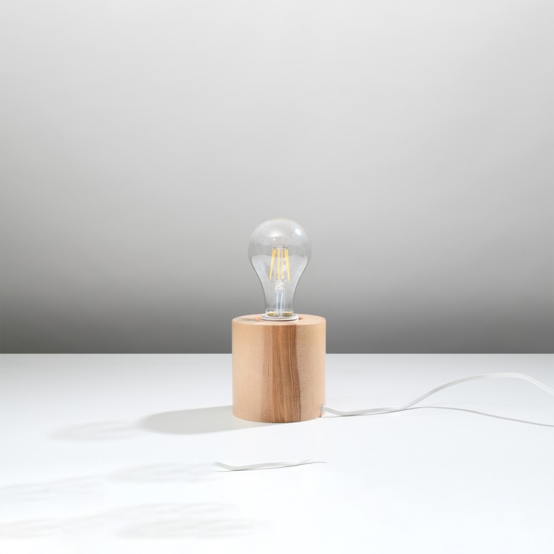 Sollux stolná lampa SALGADO drevo SL.0674