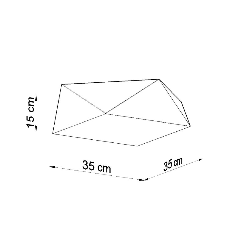 Sollux stropné svietidlo prisadené HEXA 35 čierne SL.0690