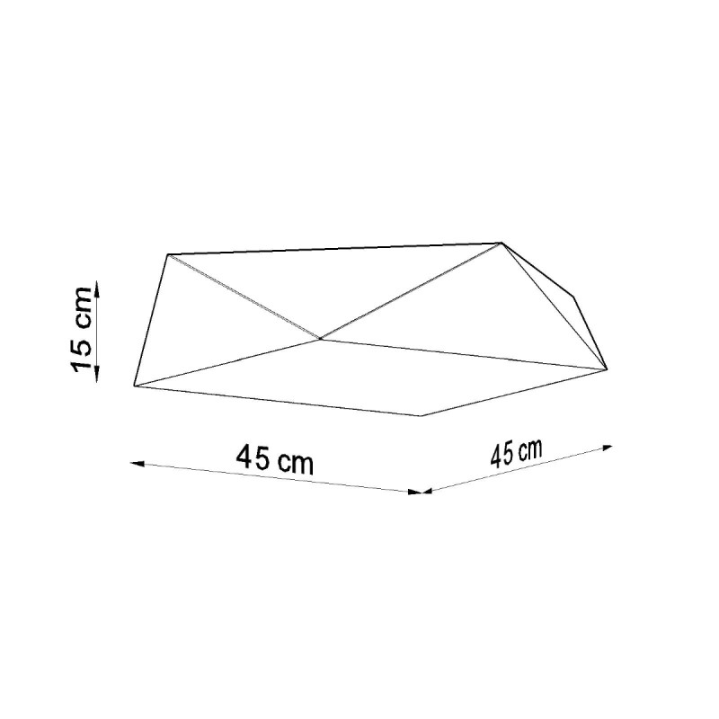 Sollux stropné svietidlo prisadené HEXA 45 čierne SL.0693