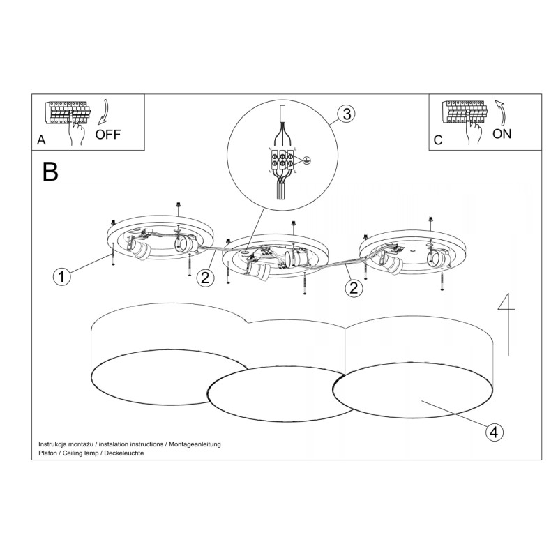 Sollux stropné svietidlo CIRCLE 3A white SL.1051