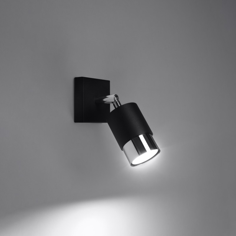 Sollux Wall lamp NERO black/chrome SL.1064