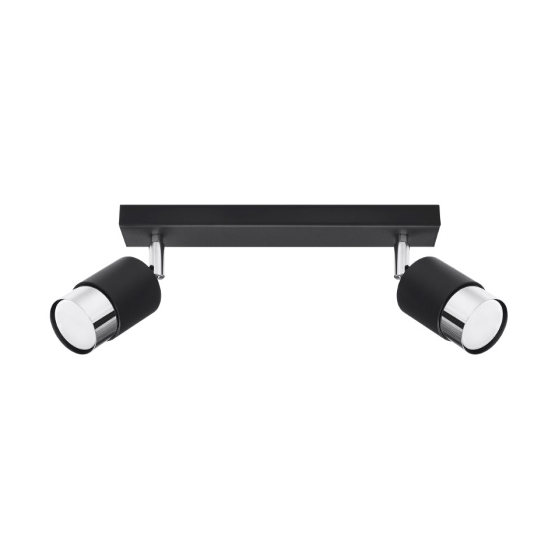 Sollux stropné svietidlo NERO 2 black/chrome SL.1065